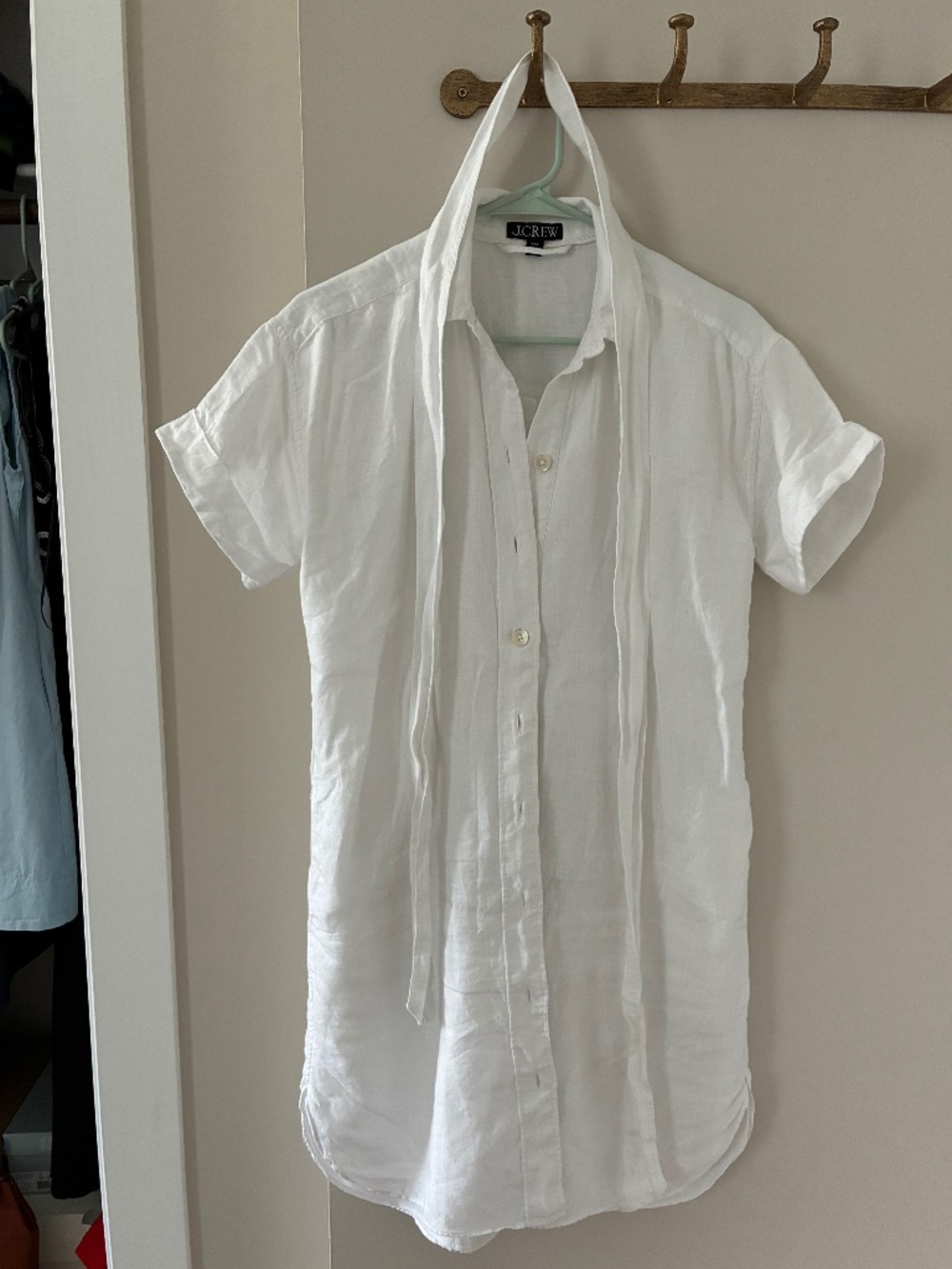 J Crew 100% linen shirt dress